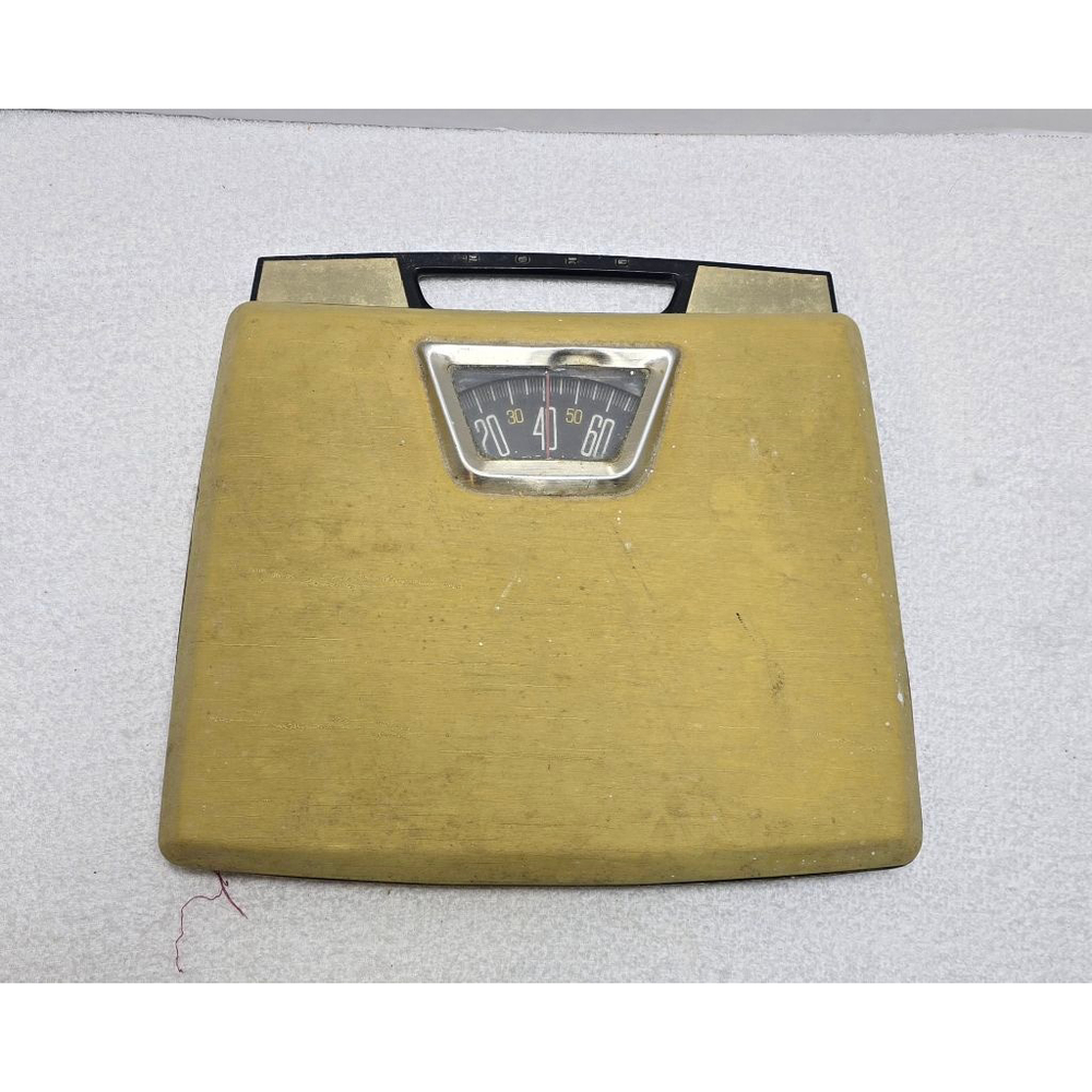 Borg Gold and Black Vintage Bathroom Scale One Size
